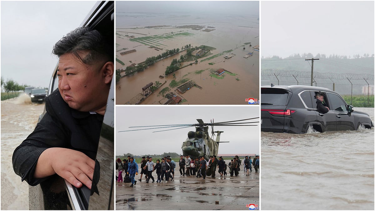 Heavy Rains Trigger Emergency In DPRK, Kim Jong Un Leads Evacuation Ops - | Photo: KCNA via AP